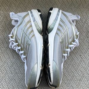 Nike White and Silver Low-Top Sneakers